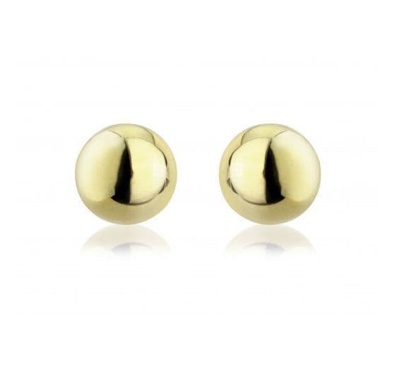 9ct Gold Large Ball Stud Earrings