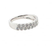 18ct White Gold Millgrain Lace Diamond Ring