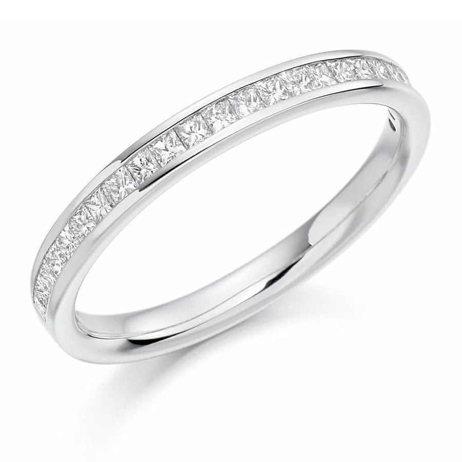 0.33ct Princes Cut Diamond Half Eternity Ring