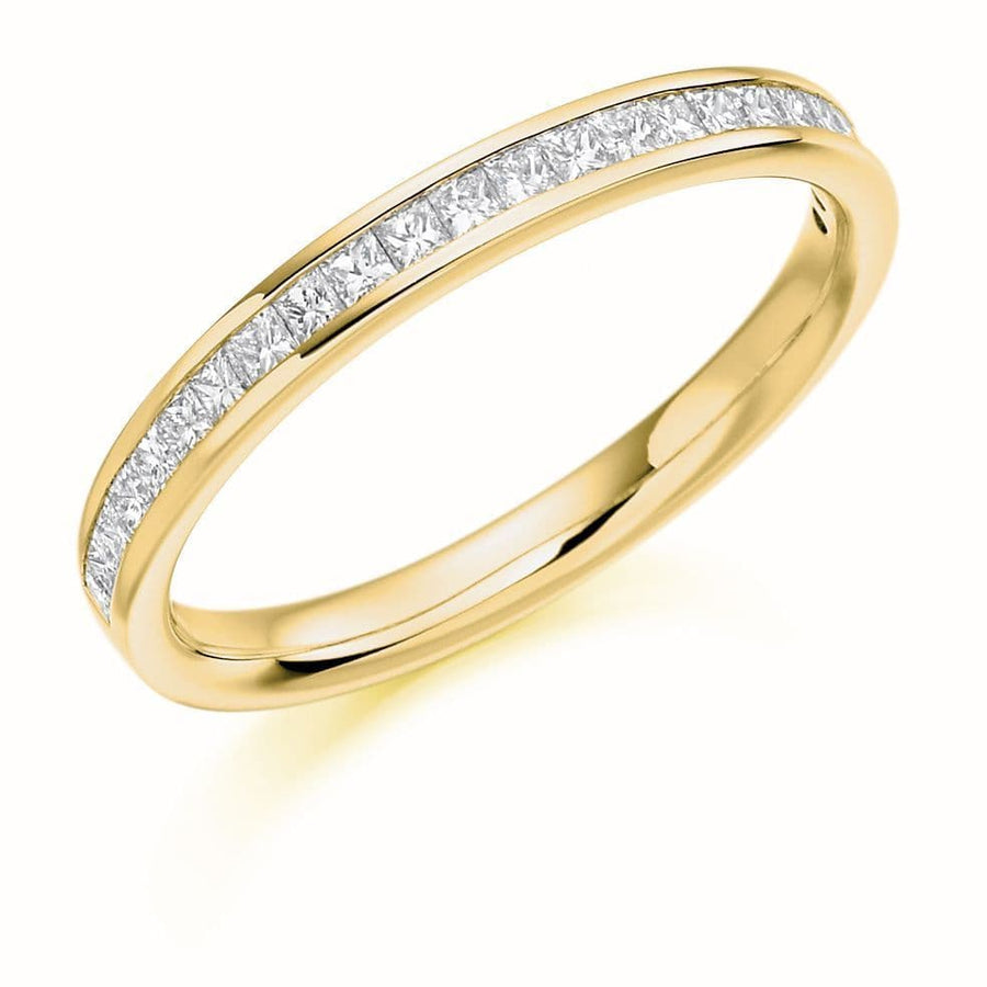 0.33ct Princes Cut Diamond Half Eternity Ring