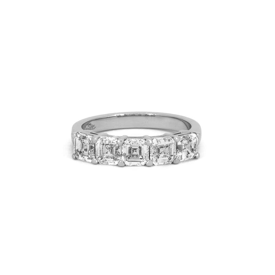 5 Stone Asscher Cut Eternity Style Ring