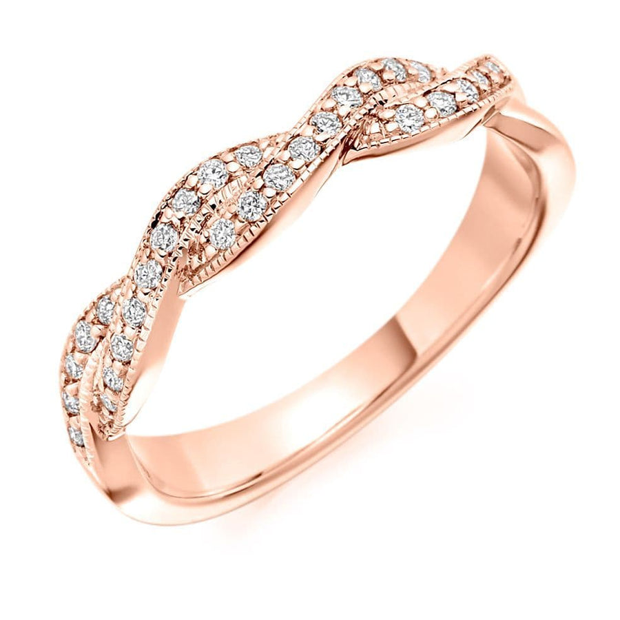 0.22ct Crossover Twist Diamond Eternity Ring