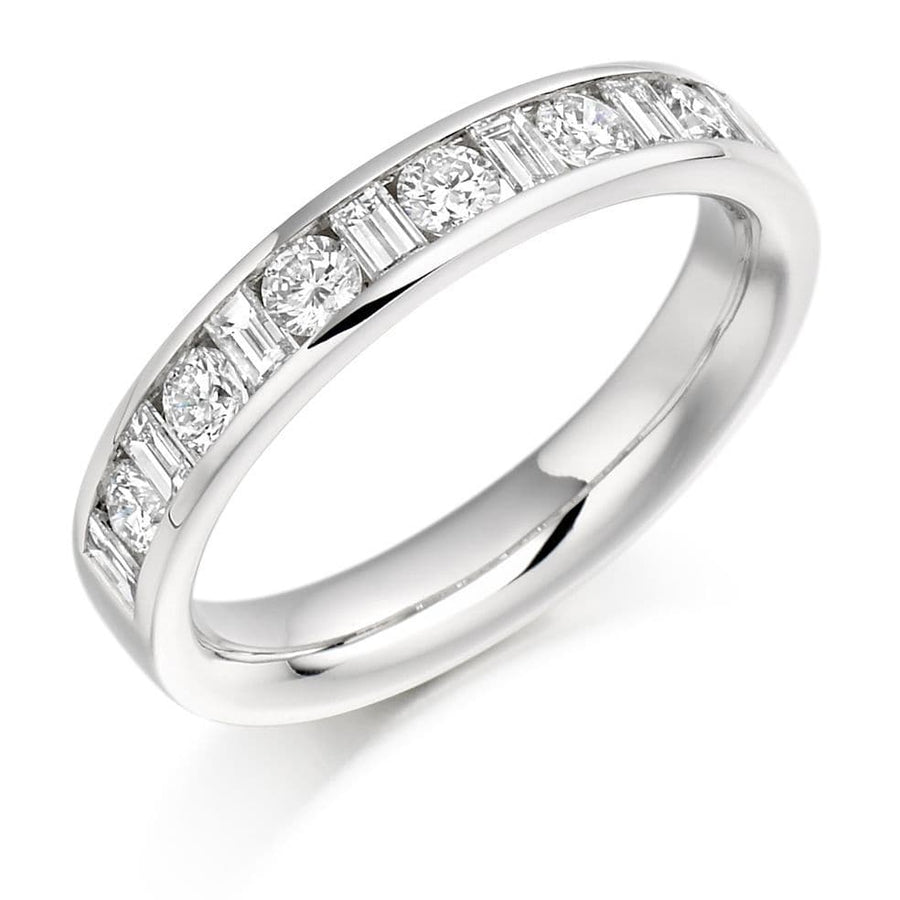 0.76ct Baguette And Brilliant Cut Diamond Eternity Ring