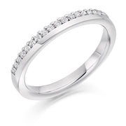 0.22ct Skinny Offset Wedding Rings