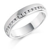 0.26ct Offset Round Brilliant Cut Diamond Eternity Ring