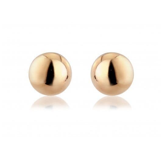 9ct Gold Large Ball Stud Earrings