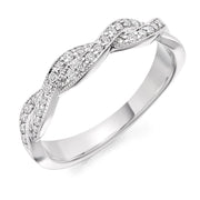 0.22ct Crossover Twist Diamond Eternity Ring