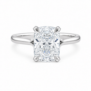Platinum Elongated Cushion Lab Grown Diamond Engagement Ring