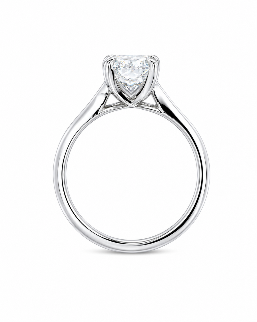 Platinum Elongated Cushion Lab Grown Diamond Engagement Ring
