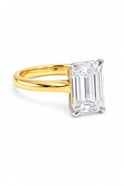 3.00ct Emerald Cut Lab Grown Diamond Solitaire Engagement Ring