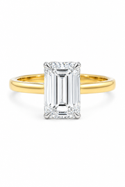 3.00ct Emerald Cut Lab Grown Diamond Solitaire Engagement Ring