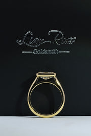 Lab Grown Diamond Radiant Cut Bezel Set Engagement Ring