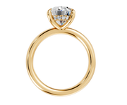 18ct Yellow Gold Lab Grown Oval Diamond Solitaire Ring