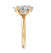 18ct Yellow Gold Lab Grown Oval Diamond Solitaire Ring