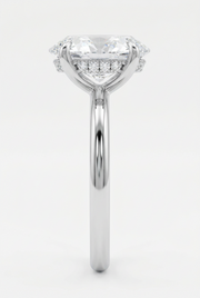 Platinum Lab Grown Oval Diamond Solitaire Ring