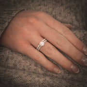 Platinum Knife Edge Solitaire Engagement Ring