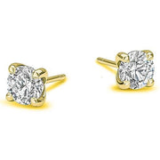 Lab Diamond Stud Earrings Yellow Gold 1.00ct