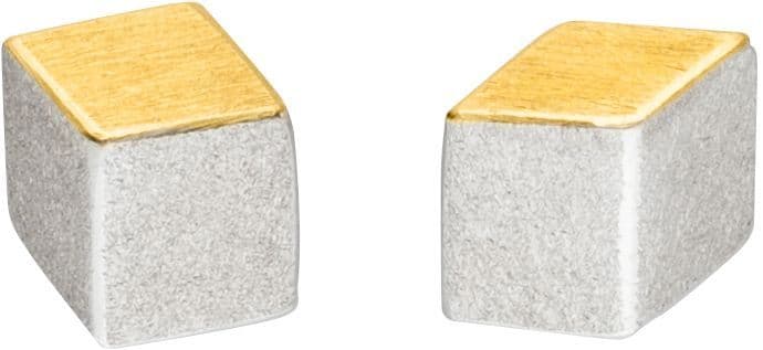 Manu Sterling Silver And 22ct Yellow Gold  Earrings