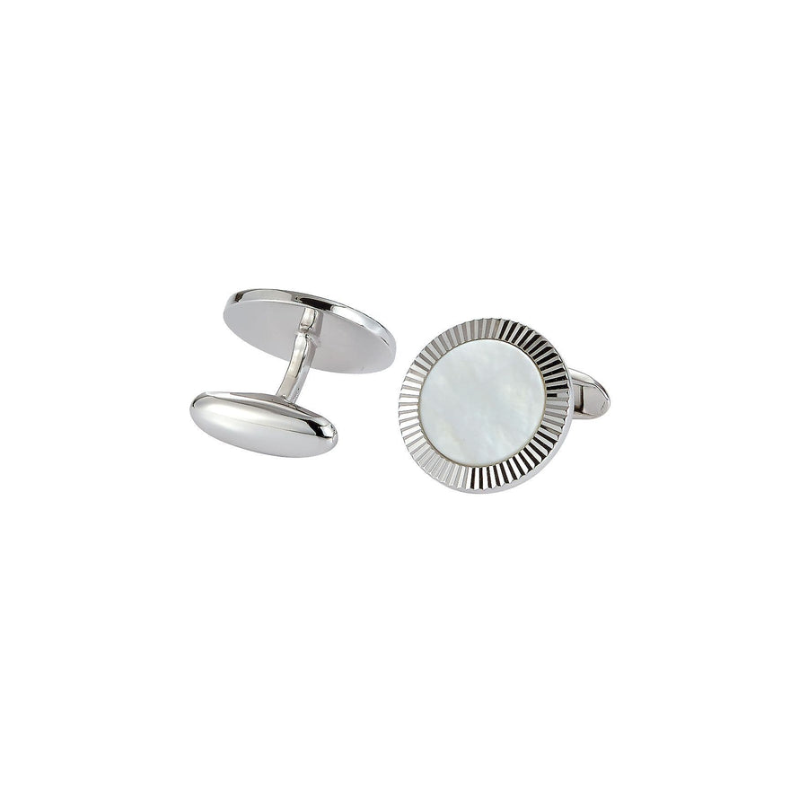 Mens Sterling Silver And Lapis Cufflinks