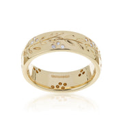 Floral & Botanical Engraved Wedding Band — Bespoke & Hand Engraved in Edinburgh