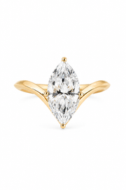 2.00ct Lab grown Marquise Engagement Ring With V Shape Shank.