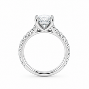 Platinum Lab Grown Diamond Oval Cut Engagement Ring