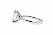 Platinum 3.00ct Oval Cut Double Claw Solitaire Engagement Ring