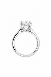 Platinum 3.00ct Oval Cut Double Claw Solitaire Engagement Ring