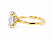 18ct Yellow Gold 3.00ct Oval Cut Lab Grown Diamond Solitaire Engagement Ring