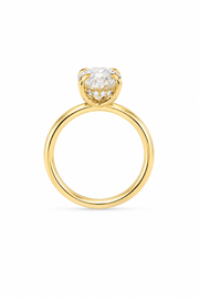 18ct Yellow Gold 3.00ct Oval Cut Lab Grown Diamond Solitaire Engagement Ring