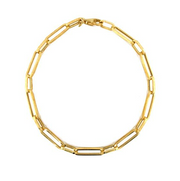 9ct Yellow Gold Paperlink Chain Bracelet — Contemporary Link Design