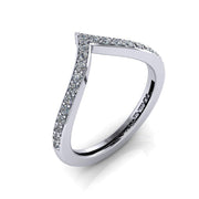 18ct white gold diamond shaped wedding ring