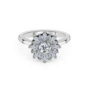 Platinum And Diamond Petal Ring