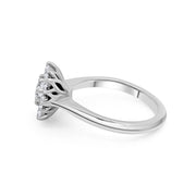 Platinum And Diamond Petal Ring