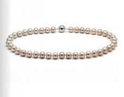 Chunky Pink Nucleated River Pearl Strand Necklace