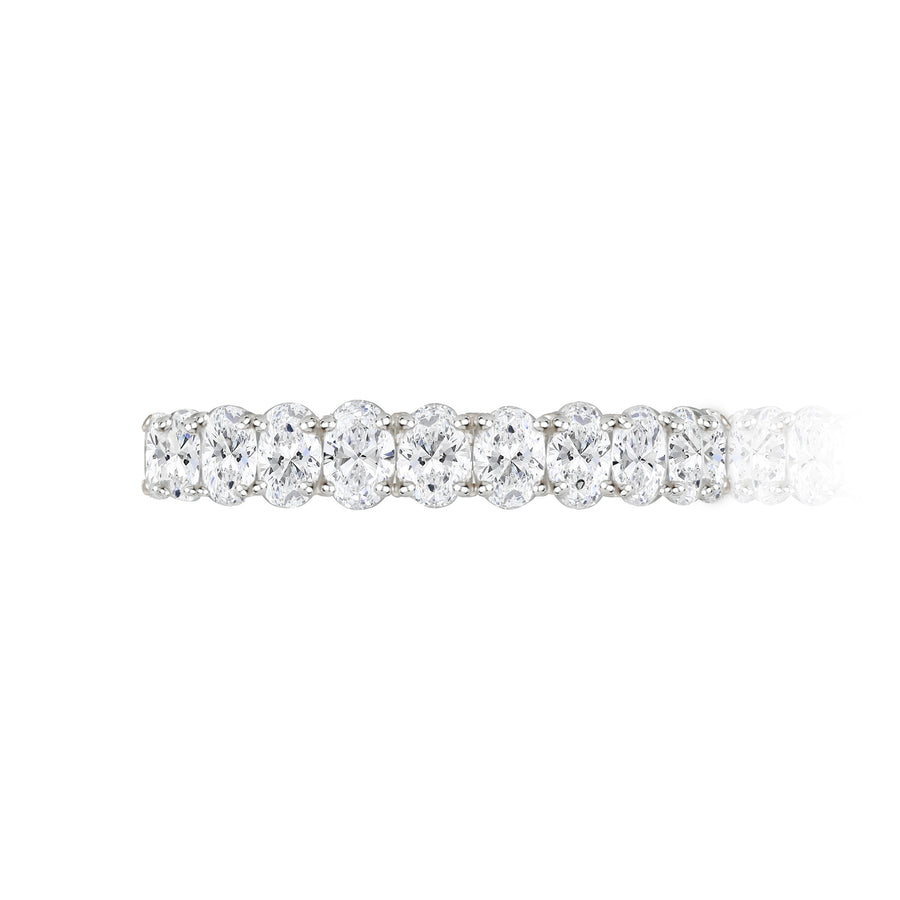 Platinum Oval Lab Grown Diamond Eternity Ring