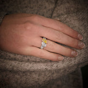 Platinum, Yellow & White Pear Diamond 'Toi Et Moi' Engagement Ring