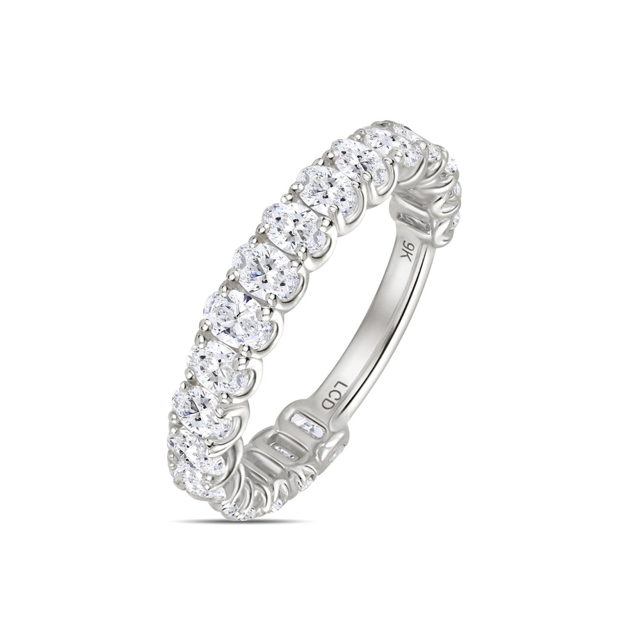 Platinum Oval Lab Grown Diamond Eternity Ring