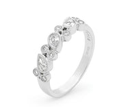 Platinum and Diamond Millgrain Dress Ring