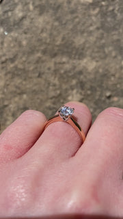 Rose Gold 0.70cts Diamond Solitaire Engagement Ring