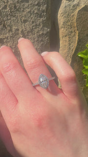 Marquise Diamond Halo Engagement Ring