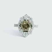 Platinum Whiskey Diamond Ring