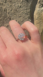 Platinum And Diamond Petal Ring