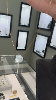 18ct Yellow Gold Round Brilliant Lab Grown Diamond Floating Pendant