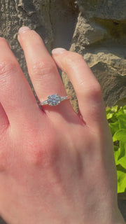 Brilliant Cut With Tapered Baguette Shoulders Engagement Ring