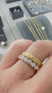 9ct Yellow Gold Triple Star Stacking Ring