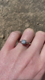 Platinum And 1.00ct Lab Grown Diamond Solitaire With Double Talon Claws Engagement Ring