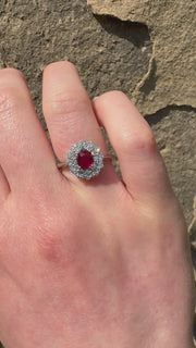 Platinum, Ruby And Diamond Dress Ring