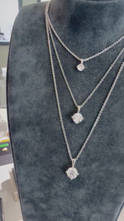 18ct White Gold Lab Grown 2ct Diamond Solitaire Pendant