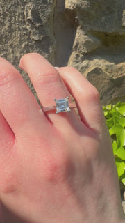 Asscher Cut Solitaire Engagement Ring (Made To Order)